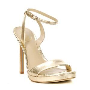 Sam Edelman Jade Strappy Heel Gold Leaf Platinum US 10 NWT